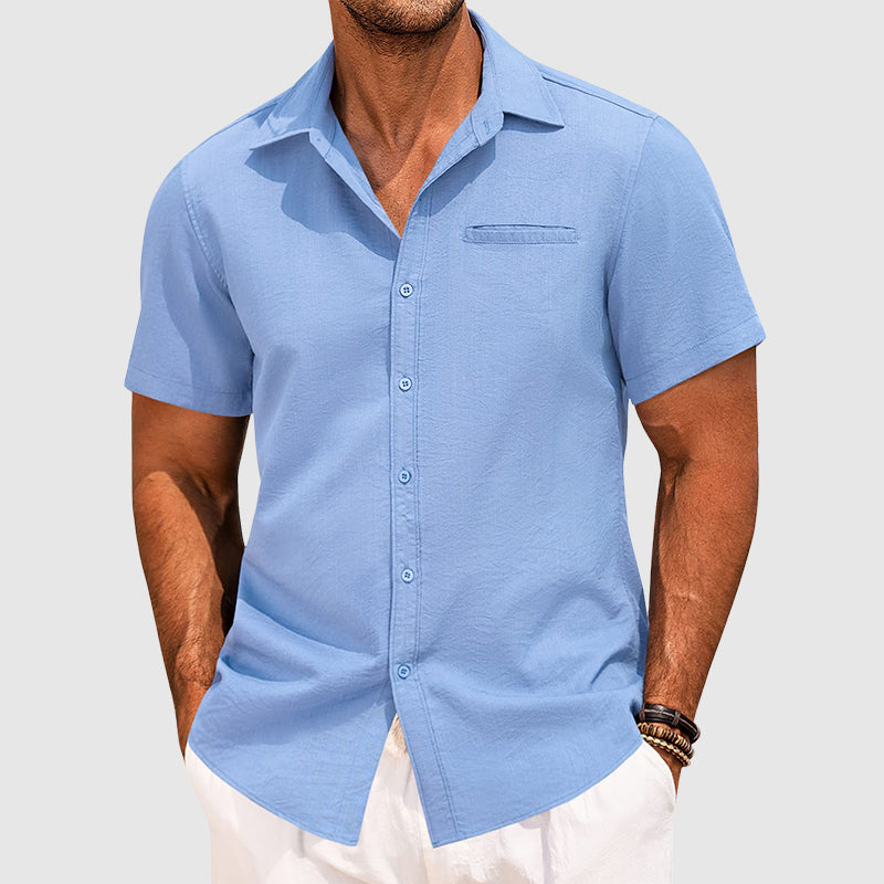 Seaford | Men's Short Sleeve Shirt with Hidden Pocket - 2