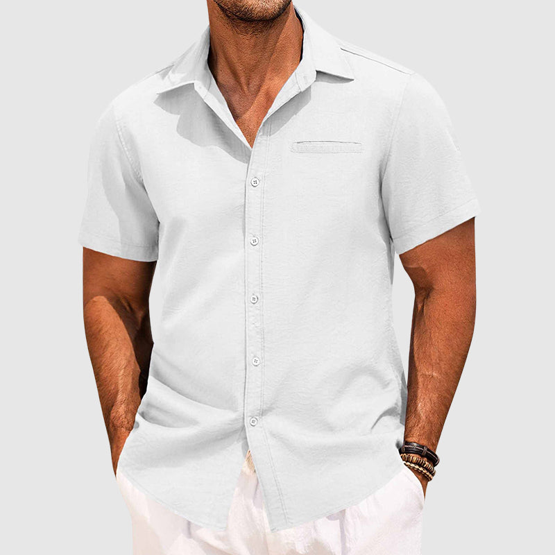 Seaford | Men's Short Sleeve Shirt with Hidden Pocket - 3