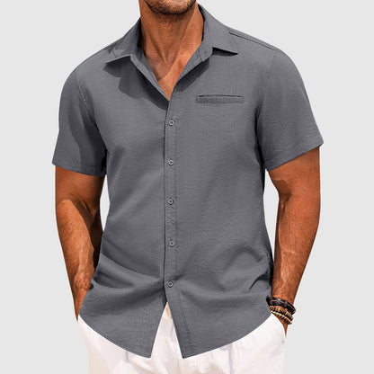 Seaford | Men's Short Sleeve Shirt with Hidden Pocket - 5