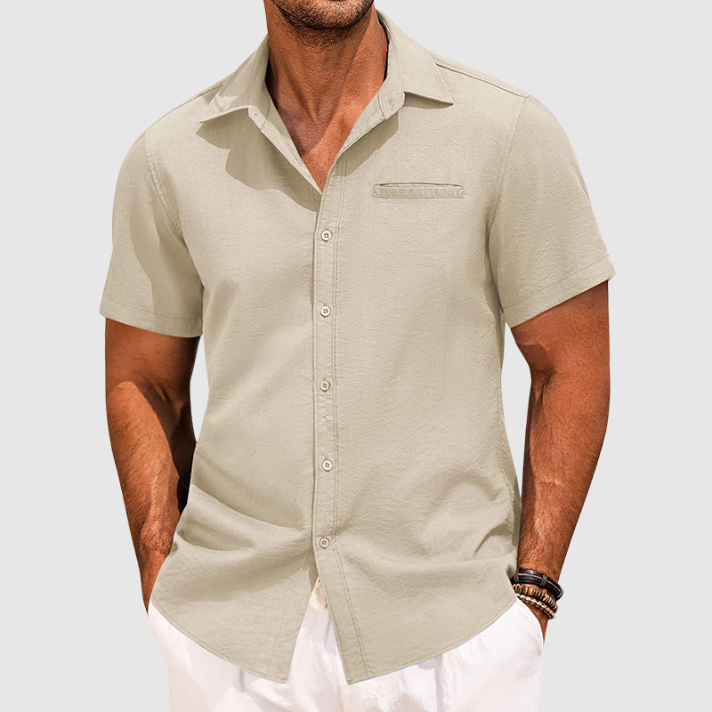 Seaford | Men's Short Sleeve Shirt with Hidden Pocket - 6