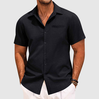 Seaford | Men's Short Sleeve Shirt with Hidden Pocket - 7