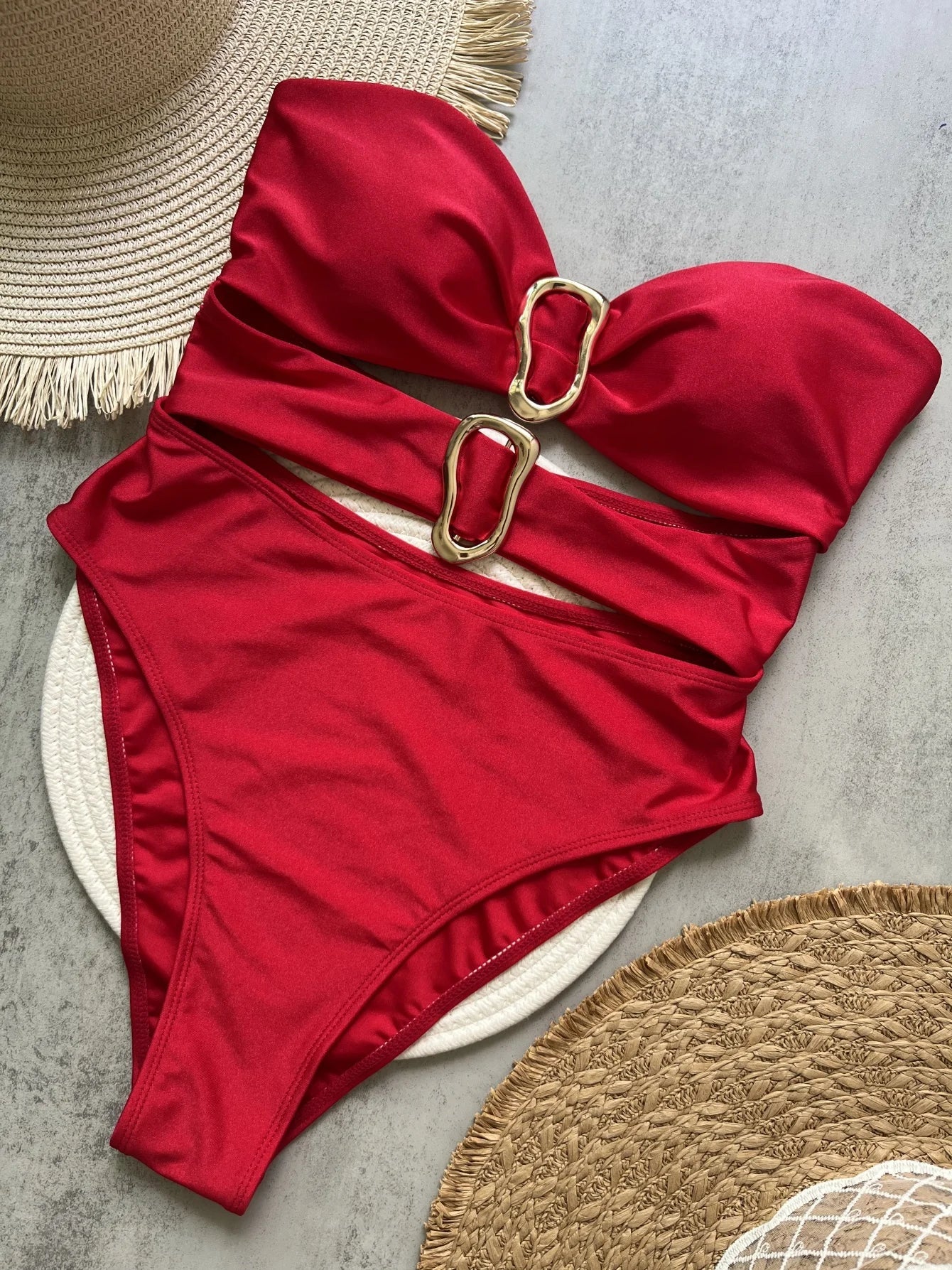 Cut-Out Bandeau One-Piece Swimsuit for Women - 13