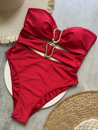 Cut-Out Bandeau One-Piece Swimsuit for Women - 13