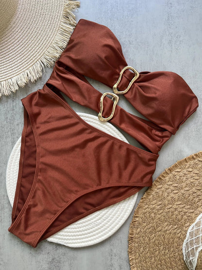 Cut-Out Bandeau One-Piece Swimsuit for Women - 15