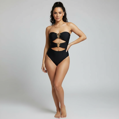 Cut-Out Bandeau One-Piece Swimsuit for Women - 7