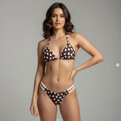 Leopard Print Thong Bikini Set | Women's Swimwear - 5