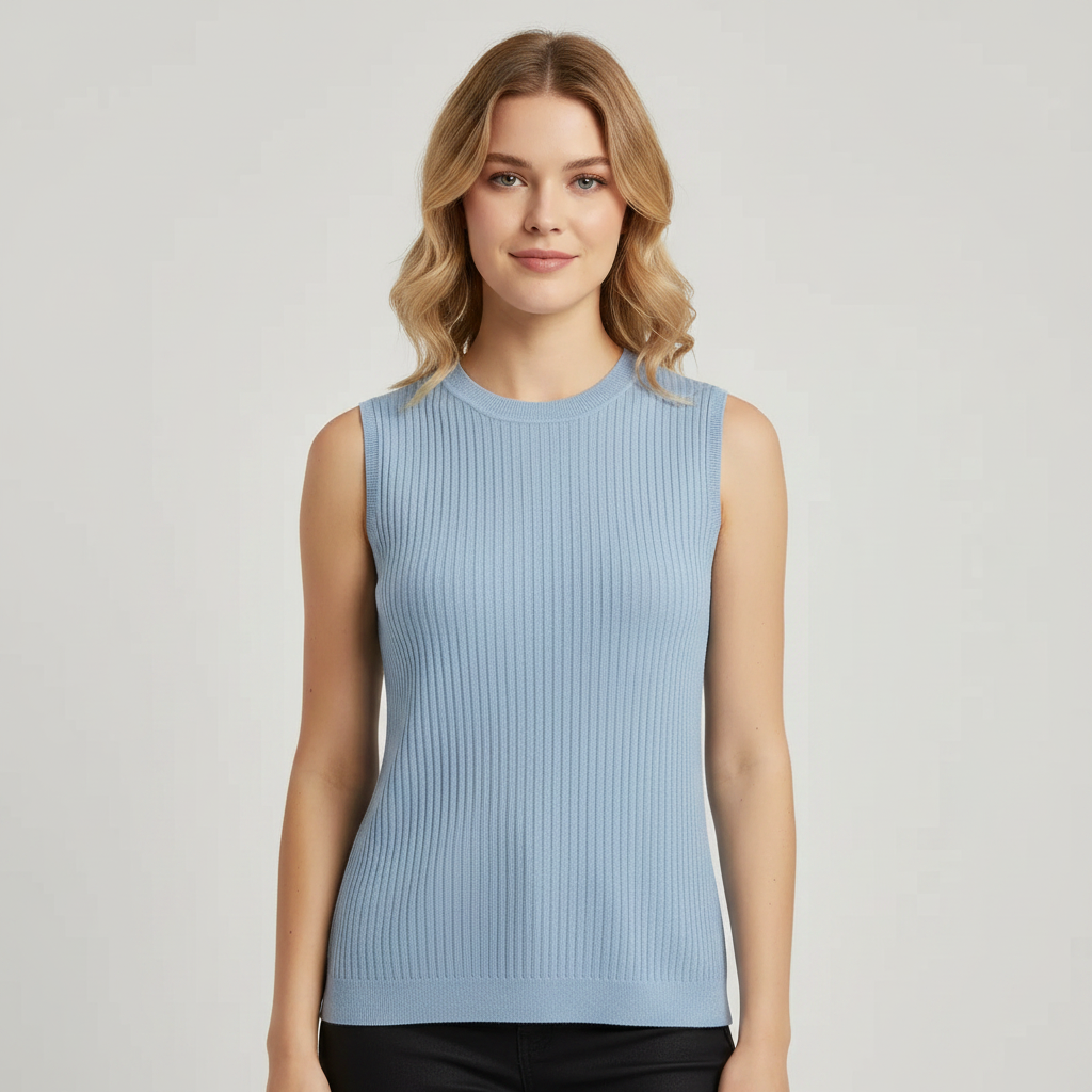 Women's White Tank Top | Sleeveless Knit Camisole - 7