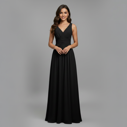 Sleeveless V-Neck Midi Dress for Women Elegant Summer - 5