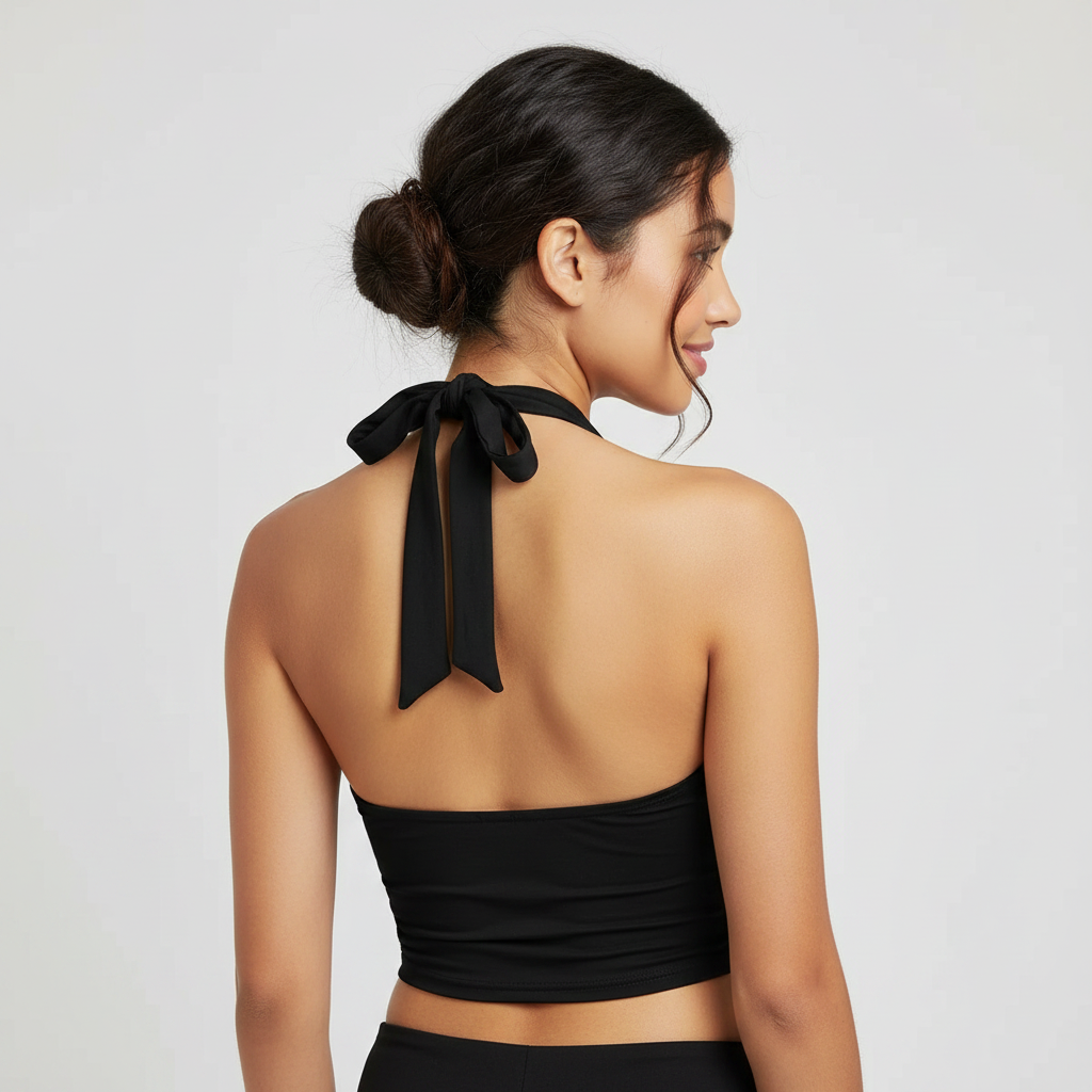 Backless Neckholder Crop Top | Women's Going Out Tops - 4