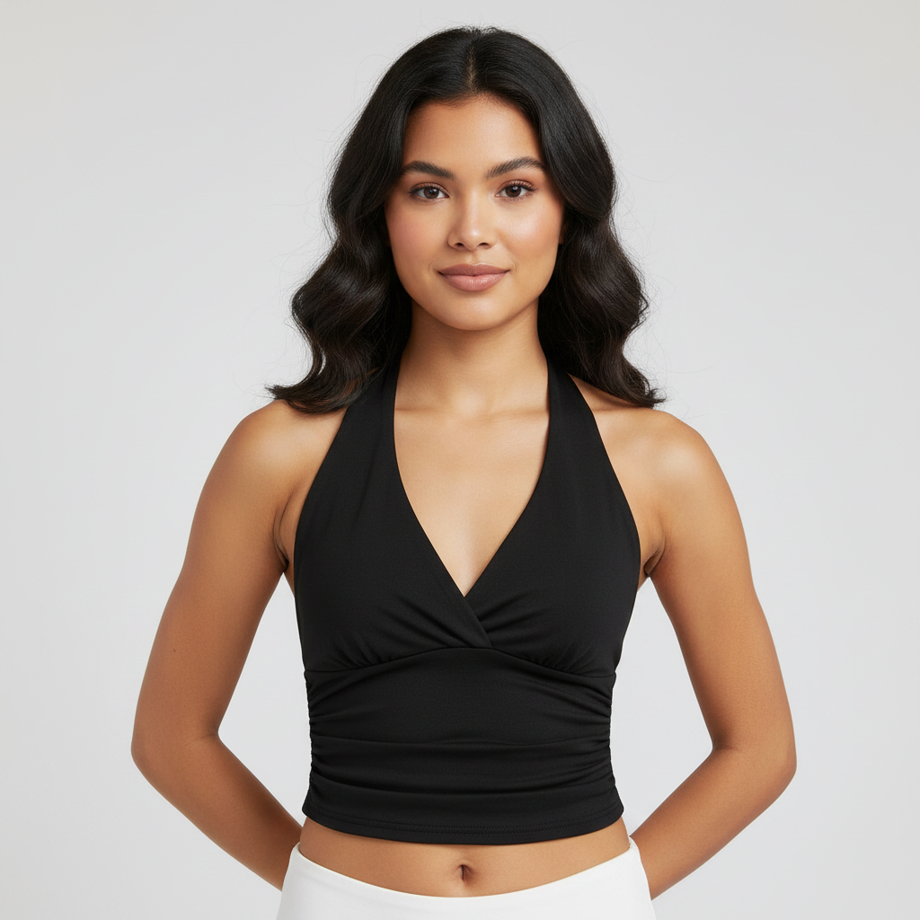 Backless Neckholder Crop Top | Women's Going Out Tops - 3