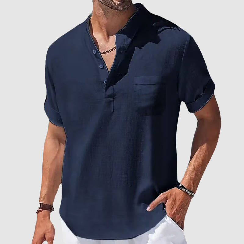 Sunwalk Henley Shirt | Men's Casual Cotton Blend T-Shirt - 1