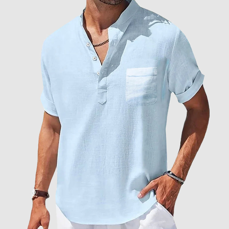 Sunwalk Henley Shirt | Men's Casual Cotton Blend T-Shirt - 2