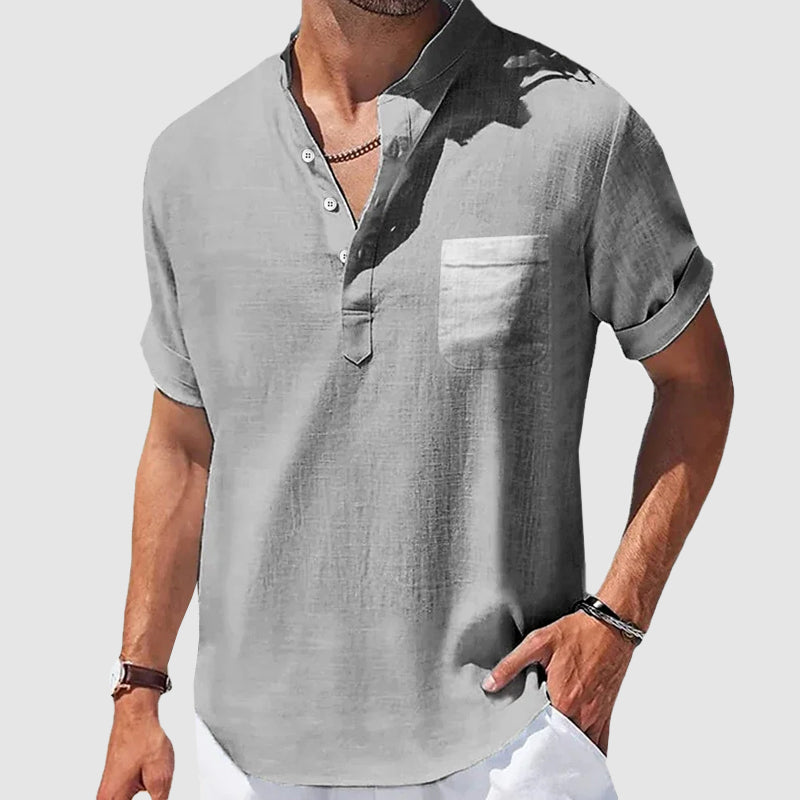 Sunwalk Henley Shirt | Men's Casual Cotton Blend T-Shirt - 4