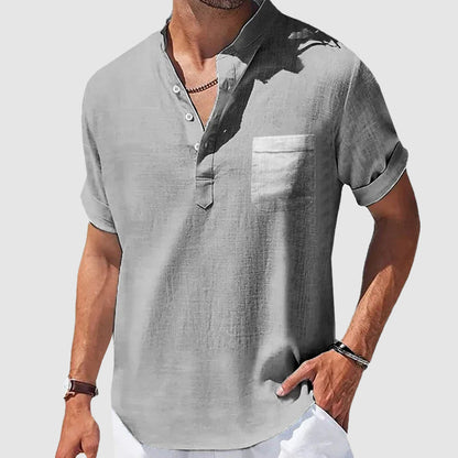 Sunwalk Henley Shirt | Men's Casual Cotton Blend T-Shirt - 4