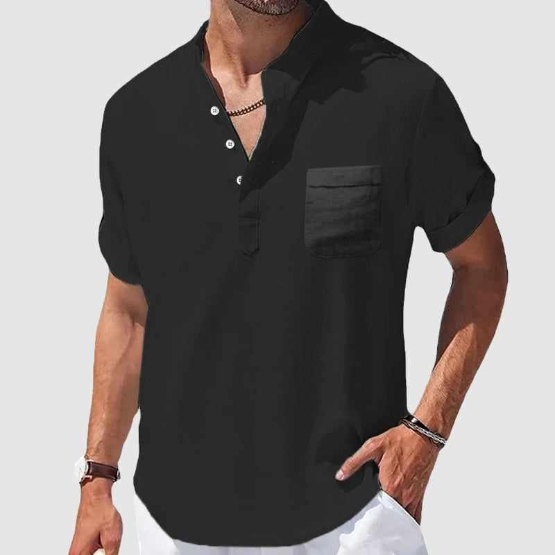 Sunwalk Henley Shirt | Men's Casual Cotton Blend T-Shirt - 5
