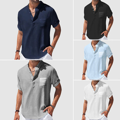 Sunwalk Henley Shirt | Men's Casual Cotton Blend T-Shirt - 6