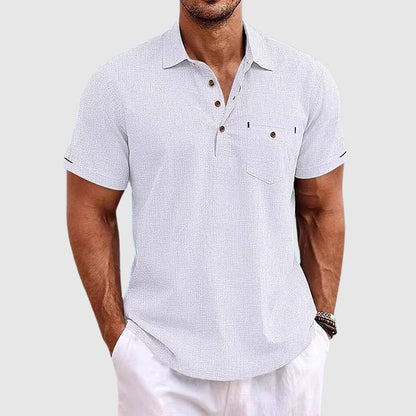 Lightweight Linen Polo Shirt | Men's Polo Shirts - 3