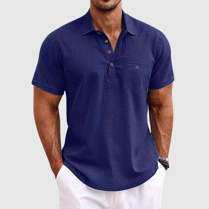 Lightweight Linen Polo Shirt | Men's Polo Shirts - 4
