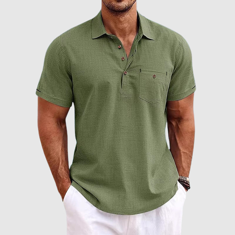 Lightweight Linen Polo Shirt | Men's Polo Shirts - 5