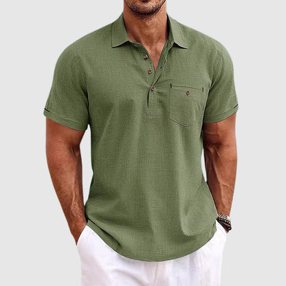 Lightweight Linen Polo Shirt | Men's Polo Shirts - 5