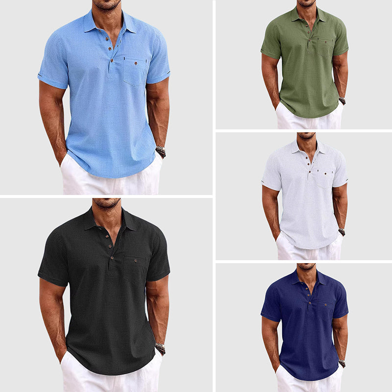 Lightweight Linen Polo Shirt | Men's Polo Shirts - 6
