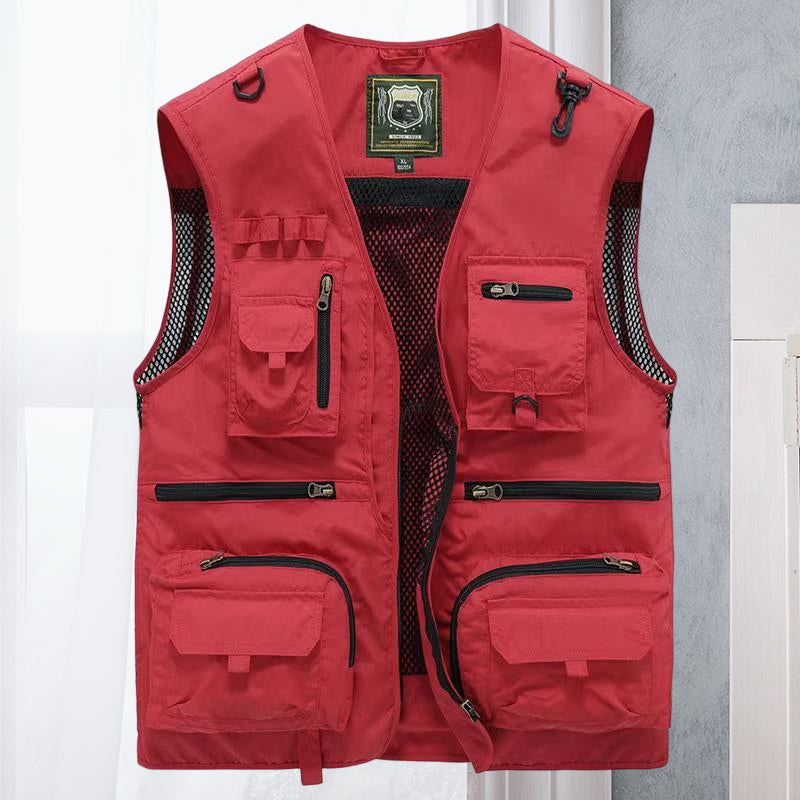 Unisex Summer Outdoor Vest with Multiple Pockets - 1