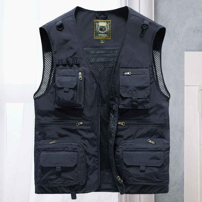Unisex Summer Outdoor Vest with Multiple Pockets - 12