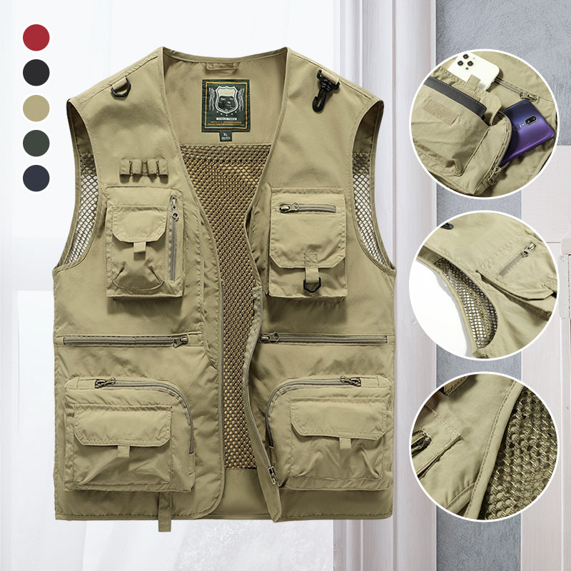 Unisex Summer Outdoor Vest with Multiple Pockets - 3