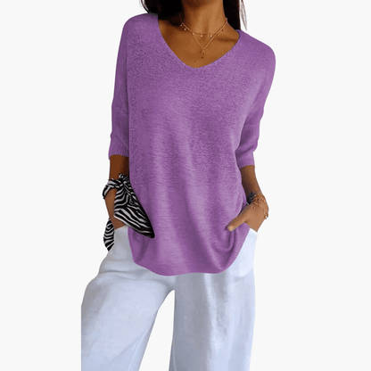 Women's V-Neck T-Shirt | Casual Short Sleeve Womens Shirts - 6