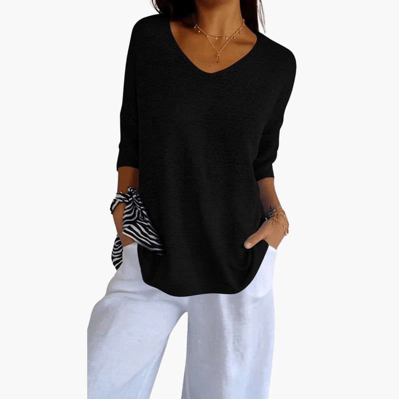 Women's V-Neck T-Shirt | Casual Short Sleeve Womens Shirts - 7