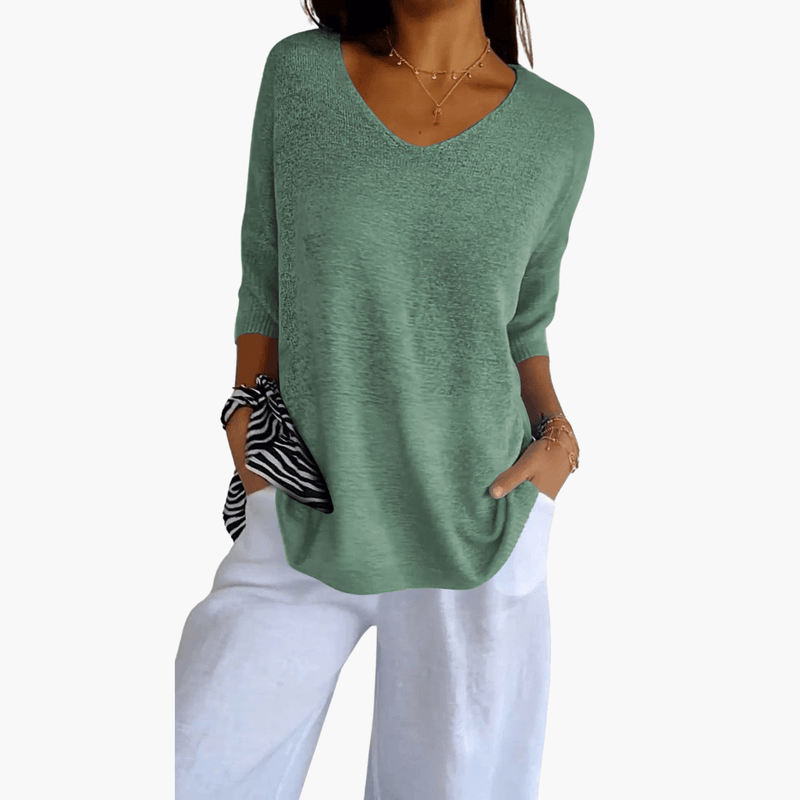 Women's V-Neck T-Shirt | Casual Short Sleeve Womens Shirts - 8