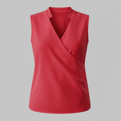 Women's V-Neck Top | Casual Summer Blouse - 6