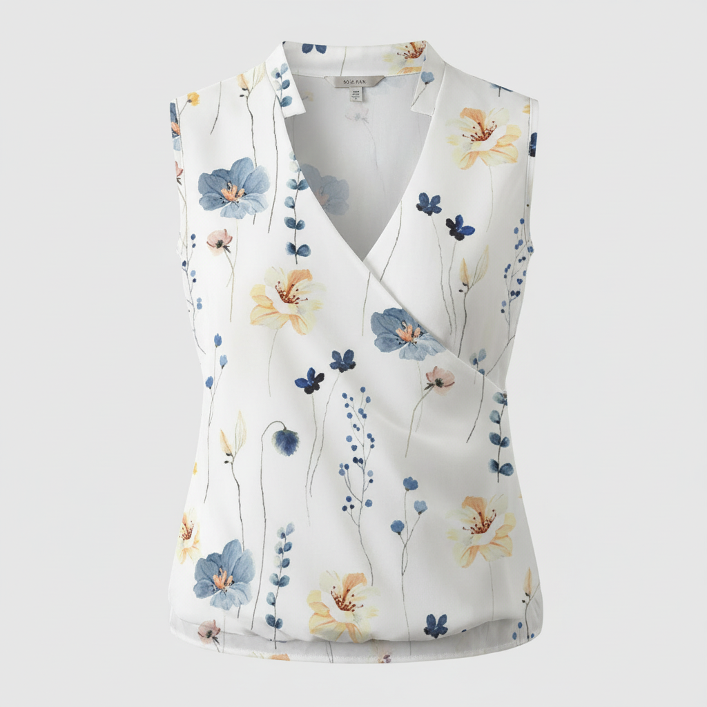 Women's V-Neck Top | Casual Summer Blouse - 7