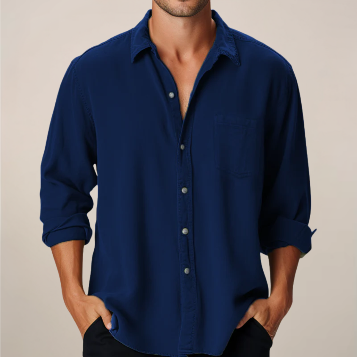 Men's Long Sleeve Casual Shirt Vicente | Comfortable Everyday Wear - 1