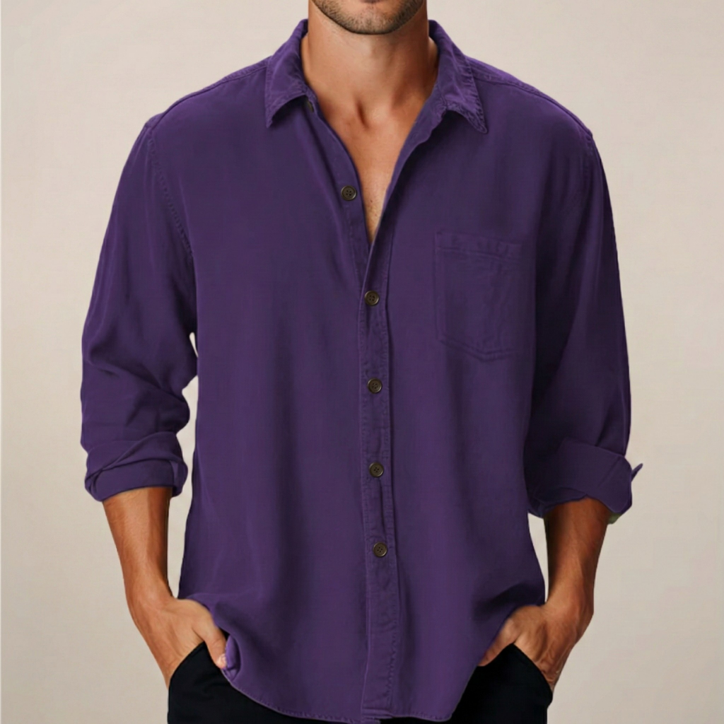 Men's Long Sleeve Casual Shirt Vicente | Comfortable Everyday Wear - 3