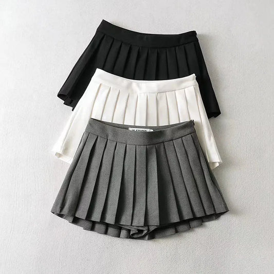 Vintage White Pleated Skirt | Women's High Waist Summer Skirt - 1