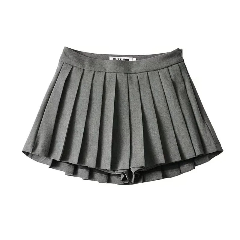 Vintage White Pleated Skirt | Women's High Waist Summer Skirt - 8