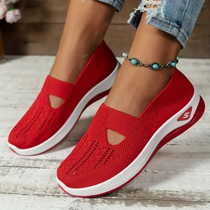 White Breathable Sneakers | Women's Casual Low-Top Shoes - 7