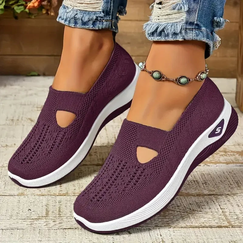 White Breathable Sneakers | Women's Casual Low-Top Shoes - 8