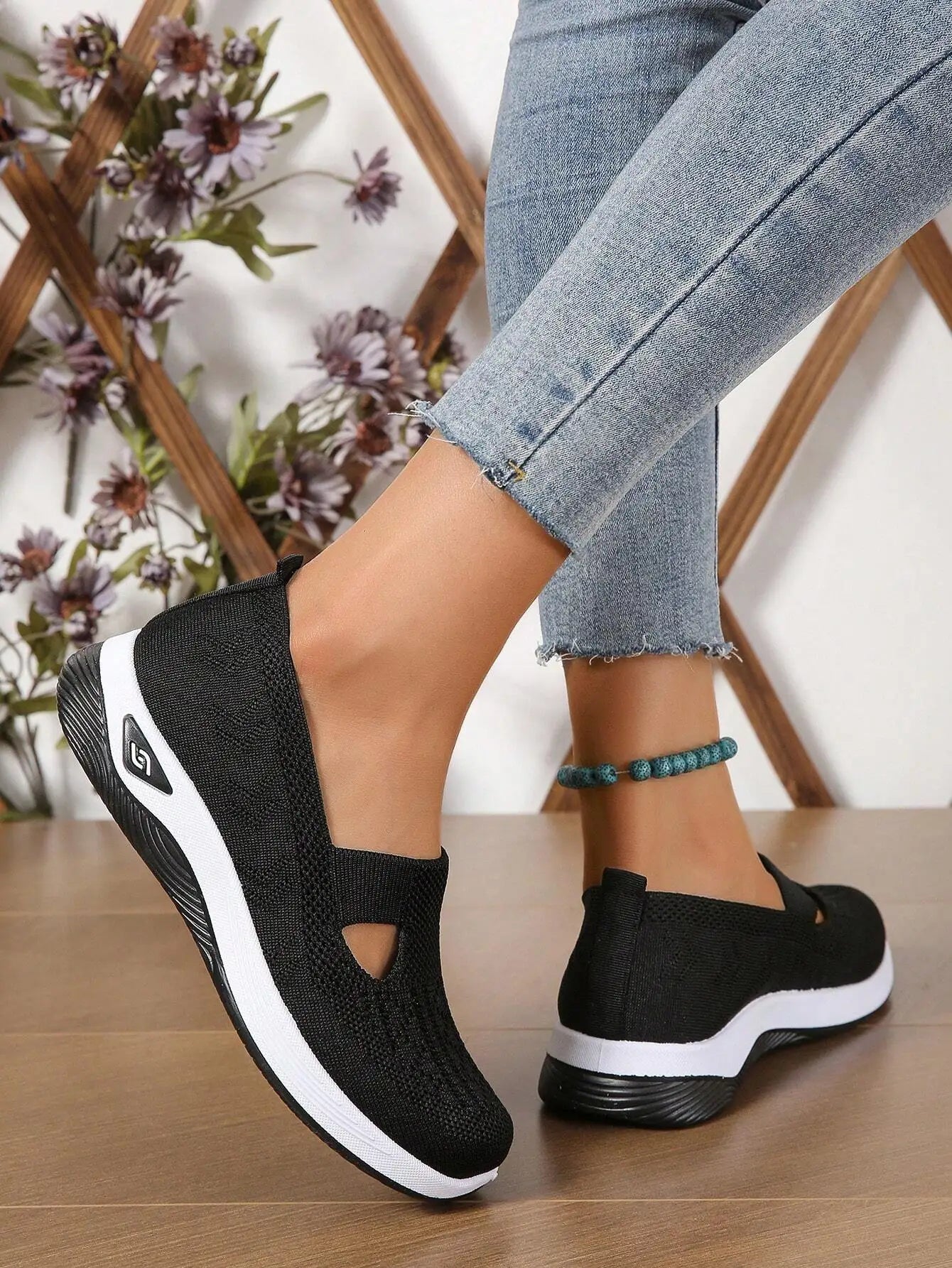 White Breathable Sneakers | Women's Casual Low-Top Shoes - 4