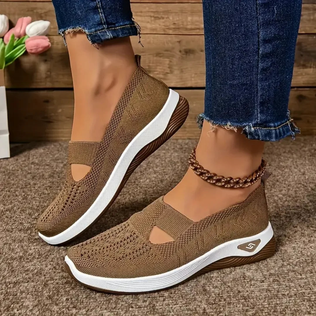 White Breathable Sneakers | Women's Casual Low-Top Shoes - 5