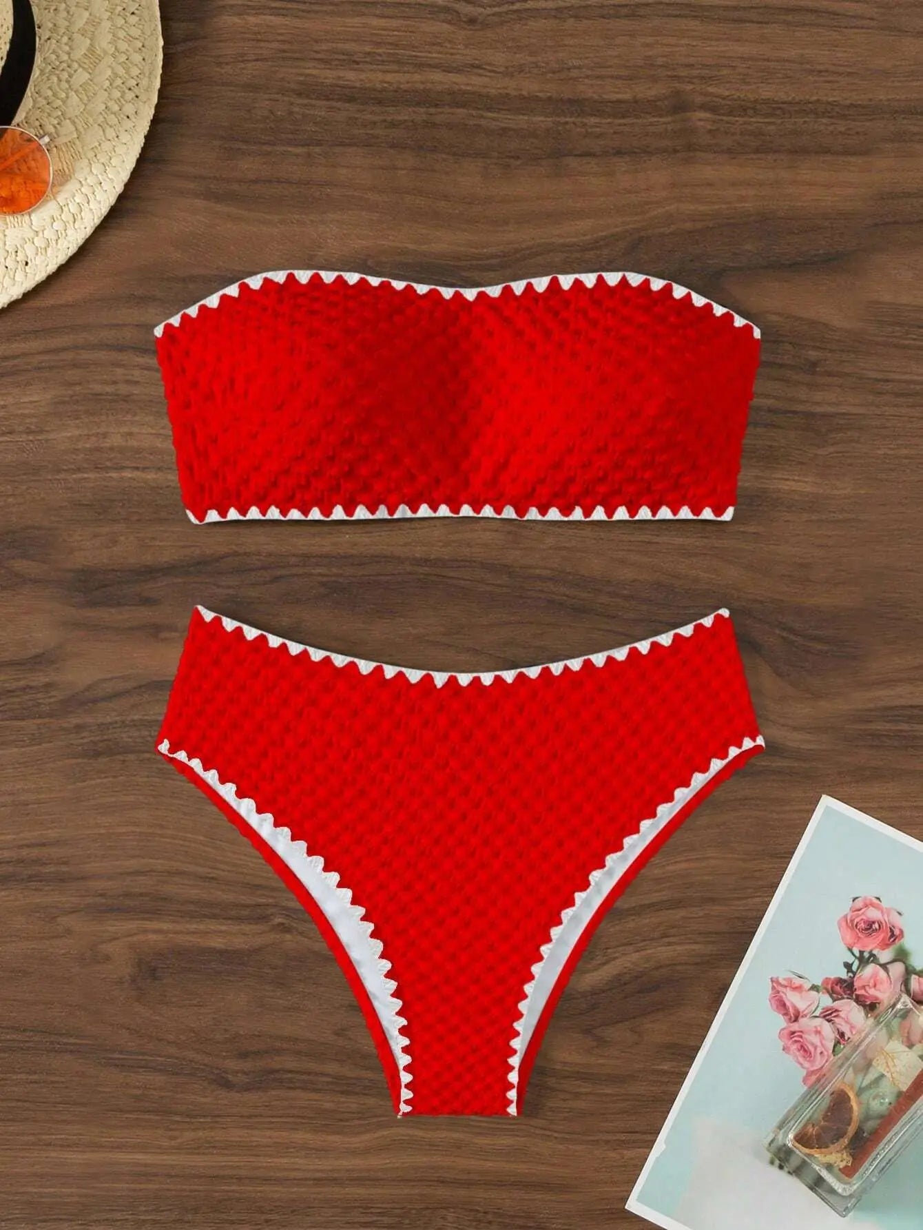 White Bandeau Bikini Set | Two-Piece Swimwear for Women - 9
